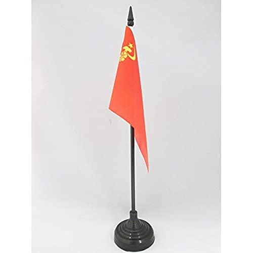 AZ FLAG TISCHFLAGGE SOWJETUNION UDSSR MIT Hand 15x10cm - Kommunismus TISCHFAHNE 10 x 15 cm - flaggen von AZ FLAG