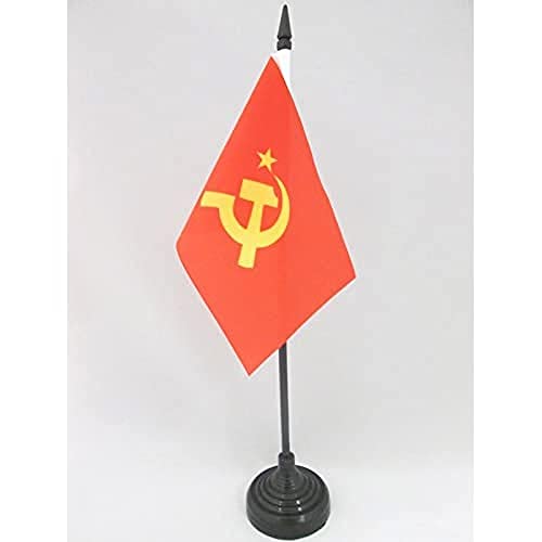 AZ FLAG - Tischflagge Sowjetunion Udssr Zentraler Logo - 15x10 cm - Kommunismus Tischfahne 10 x 15 Cm - Flaggen von AZ FLAG