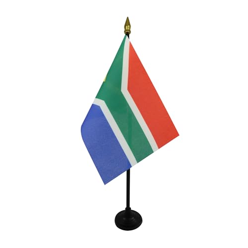 AZ FLAG - Tischflagge Südafrika - 15x10 cm Goldene Splitze - Republik Südafrika Tischfahne 10 x 15 Cm - Flaggen AZ FLAG - Tischflagge Südafrika - 15x10 cm Goldene Splitze - Republik Südafrika Tischfahne 10 x 15 Cm - Flaggen von AZ FLAG