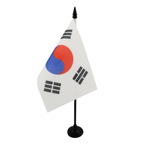 AZ FLAG - Tischflagge Südkorea - 15x10 cm - Koreanische Tischfahne 10 x 15 Cm - Flaggen von AZ FLAG