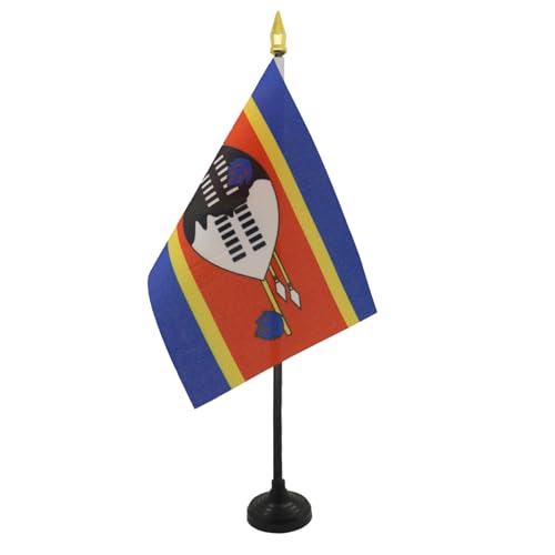 AZ FLAG - Tischflagge Swasiland - 15x10 cm Goldene Splitze - Königreich Swasiland Tischfahne 10 x 15 Cm - Flaggen AZ FLAG - Tischflagge Swasiland - 15x10 cm Goldene Splitze - Königreich Swasiland Tischfahne 10 x 15 Cm - Flaggen von AZ FLAG