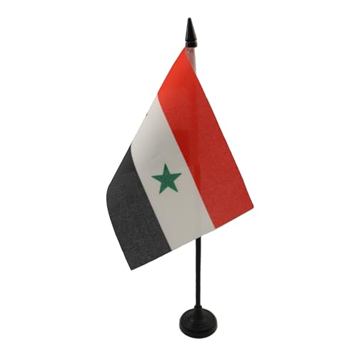AZ FLAG - Tischflagge Syrien - 15x10 cm - Syrische Tischfahne 10 x 15 Cm - Flaggen von AZ FLAG