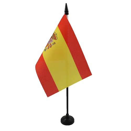 AZ FLAG - Tischflagge Spanien - 15x10 cm - Spanische Tischfahne 10 x 15 Cm - Flaggen von AZ FLAG