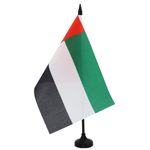 AZ FLAG TISCHFLAGGE VEREINIGTE ARABISCHE EMIRATE 21x14cm - VEREINIGTE ARABISCHE EMIRATE TISCHFAHNE 14 x 21 cm - flaggen von AZ FLAG