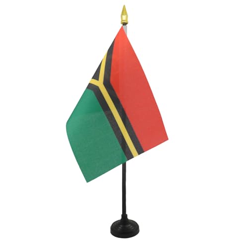 AZ FLAG - Tischflagge Vanuatu - 15x10 cm Goldene Splitze - Republik Vanuatu Tischfahne 10 x 15 Cm - Flaggen AZ FLAG - Tischflagge Vanuatu - 15x10 cm Goldene Splitze - Republik Vanuatu Tischfahne 10 x 15 Cm - Flaggen von AZ FLAG