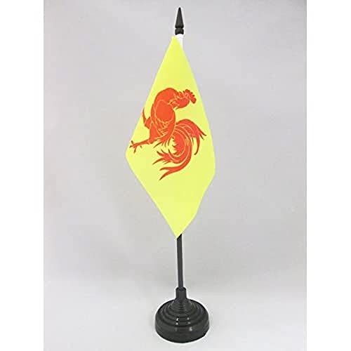 AZ FLAG - Tischflagge Wallonie - 15x10 cm - Wallonische Region Tischfahne 10 x 15 Cm - Flaggen von AZ FLAG
