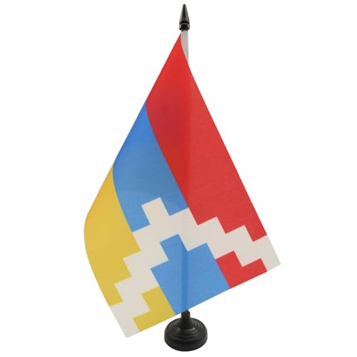 AZ FLAG - Tischflagge Bergkarabach - 21x14 cm - Gharabagh Tischfahne 14 x 21 Cm - Flaggen von AZ FLAG