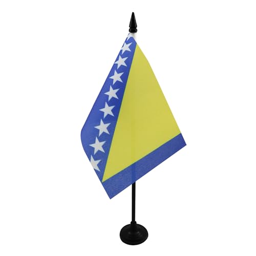 AZ FLAG - Tischflagge Bosnien Und Herzegowina - 15x10 cm - Bosnische Tischfahne 10 x 15 Cm - Flaggen von AZ FLAG