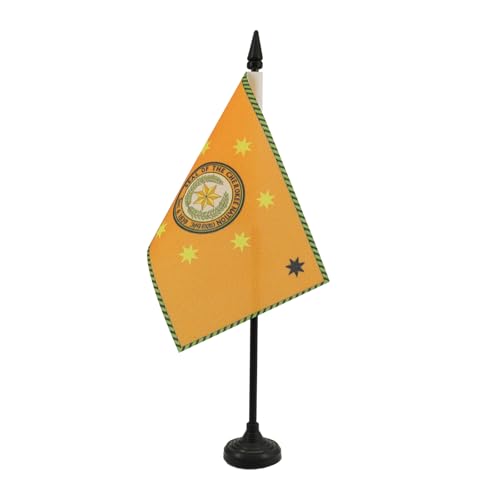 AZ FLAG - Tischflagge Cherokee - 15x10 cm - Tsalagi Tischfahne 10 x 15 cm - Flaggen von AZ FLAG