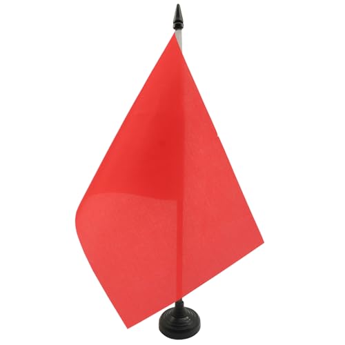 AZ FLAG - Tischflagge Einfarbig Rot - 21x14 cm - Einfarbig Tischfahne 14 x 21 Cm - Flaggen von AZ FLAG