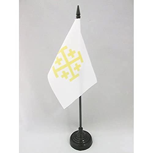 AZ FLAG - Tischflagge Königreich Jerusalem - 15x10 cm - Kreuzfahrerstaaten Tischfahne 10 x 15 Cm - Flaggen AZ FLAG - Tischflagge Königreich Jerusalem - 15x10 cm - Kreuzfahrerstaaten Tischfahne 10 x 15 Cm - Flaggen von AZ FLAG