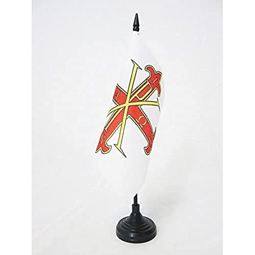 AZ FLAG - Tischflagge Konstantinorden - 15x15 cm - Kreuz Religiöser Und Militärischer Constantinischer St.-Georgs-Orden Tischfahne 15 x 15 cm - Flaggen von AZ FLAG