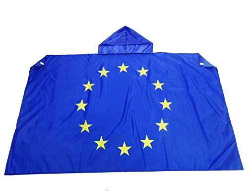 AZ FLAG - Umhangflagge Europäische Union - 150x90 cm - Europa Cape Fahne 100% Polyester mit integrierten Ärmeln und Kapuze - Body Flag 80g von AZ FLAG