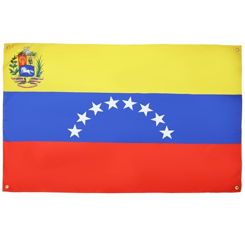 AZ FLAG Venezuela-Flagge, 150 x 90 cm, mit 4 Ösen, Venezolanischer Pavillon für Balkon oder Wand von AZ FLAG