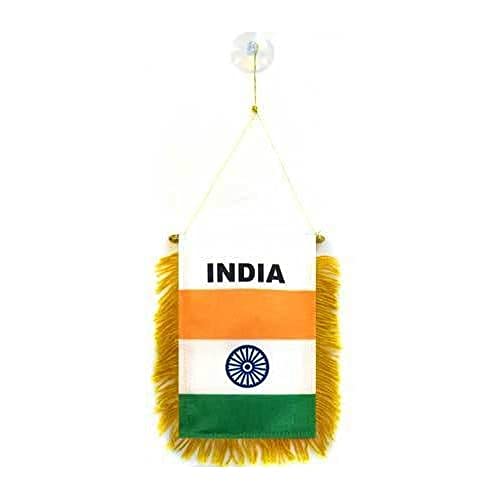 AZ FLAG Wimpel Indien 15x10cm - INDISCHE Mini Flagge 10 x 15 cm - Auto Pennant spezielle Auto von AZ FLAG