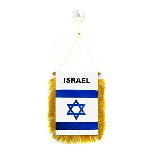 AZ FLAG - Wimpel Israel - 15x10 cm - Israelische Mini Flagge 10 x 15 Cm - Auto Pennant Spezielle Auto von AZ FLAG