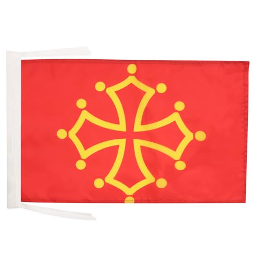 AZ FLAG - Flagge Midi-Pyrénées Okzitanien - 45x30 cm Mit Kordel - Occitanie Fahne 30 x 45 Cm - Flaggen von AZ FLAG