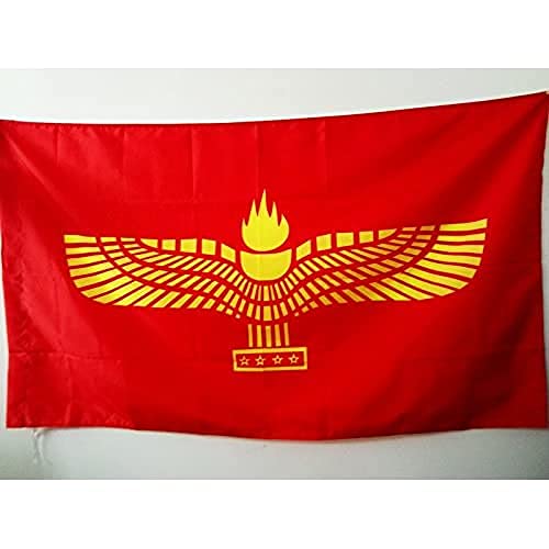 AZ FLAG - Flagge Aramäische Syrische - 90x60 cm - Semitischen Fahne 60 x 90 Cm Scheide Für Mast - Flaggen von AZ FLAG