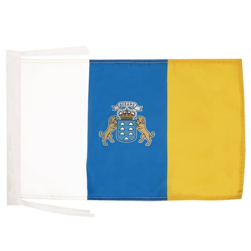 AZ FLAG - Flagge Kanarische Inseln - 45x30 cm Mit Kordel - Kanaren Fahne 30 x 45 cm - Flaggen von AZ FLAG