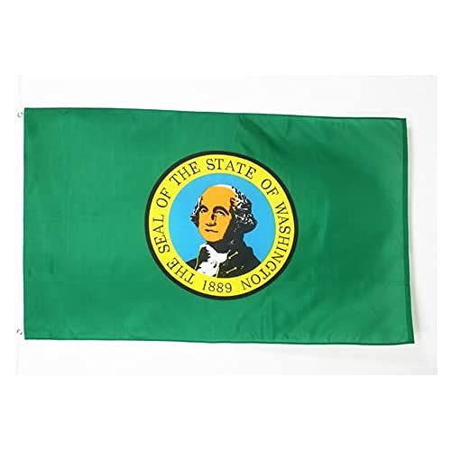 AZ FLAG - Flagge Washington - 150x90 cm - Bundesstaat Washington Fahne 100% Polyester mit Messing-Ösen - 110g von AZ FLAG