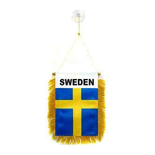 AZ FLAG - Wimpel Schweden - 15x10 cm - Schwedische Mini Flagge 10 x 15 Cm - Auto Pennant Spezielle Auto von AZ FLAG