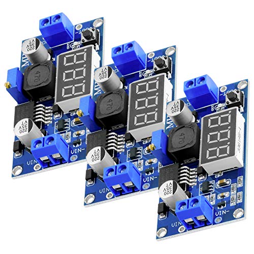 AZ-Delivery 3 x LM2596S LM2596 Step-down DC-DC Buck-Converter Modul für 4-40V zu 3,3-24V mit 3-stelliger Digitalanzeige und inklusive E-Book! von AZDelivery