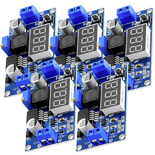AZ-Delivery 5 x LM2596S LM2596 Step-down DC-DC Buck-Converter Modul für 4-40V zu 3,3-24V mit 3-stelliger Digitalanzeige und inklusive E-Book! von AZDelivery