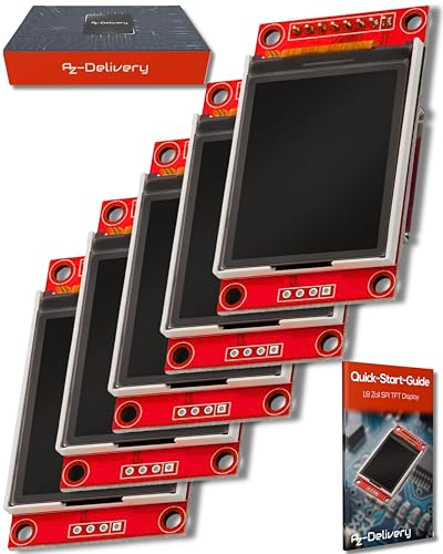 AZDelivery 3 x 1,8 Zoll SPI TFT Display ST7735 mit 128 x 160 Pixeln kompatibel mit Arduino und Raspberry Pi inklusive E-Book! von AZDelivery