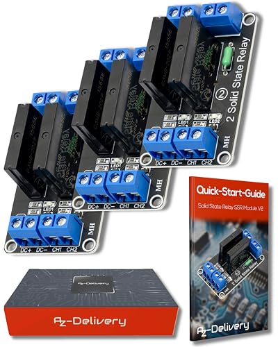 AZDelivery 3 x 2 Kanal Relais Modul 5V DC Solid State Relais Low Level Trigger Power Switch Relais Board kompatibel mit Arduino und Raspberry Pi AZDelivery 3 x 2 Kanal Relais Modul 5V DC Solid State Relais Low Level Trigger Power Switch Relais Board kompatibel mit Arduino und Raspberry Pi von AZDelivery