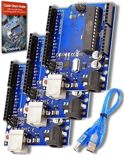 AZDelivery 3 x AZ-ATmega328DIP-Board Mikrocontroller Board ATmega16U2 8-bit Entwicklerboard mit Hauptplatine und USB-Kabel inklusive E-Book! AZDelivery 3 x AZ-ATmega328DIP-Board Mikrocontroller Board ATmega16U2 8-bit Entwicklerboard mit Hauptplatine und USB-Kabel inklusive E-Book! von AZDelivery