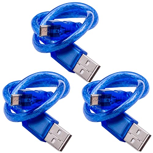 AZDelivery 3 x Blaues USB Kabel für USB A auf USB Micro B, mit USB 2.0 von AZDelivery
