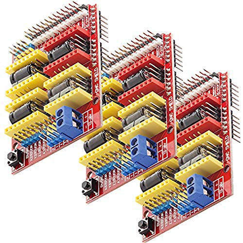 AZDelivery 3 x CNC Shield V3 development board für A4988 Schrittmotor Treiber Stepper für 3D Drucker kompatibel mit Arduino inklusive E-Book! von AZDelivery