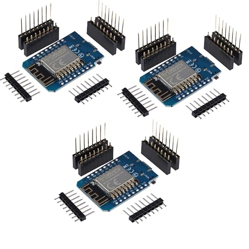 AZDelivery 3 x D1 Mini NodeMcu mit ESP8266-12F mit USB-C Anschluss WLAN Module CH340G Lua kompatibel mit Arduino inklusive E-Book! von AZDelivery