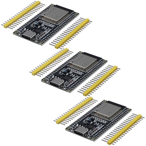 AZDelivery 3 x ESP-32 Dev Kit C unverlötet NodeMCU Module WLAN mit USB-C Anschluss WiFi Development Board mit CP2102 (Nachfolgermodell zum ESP8266) kompatibel mit Arduino inklusive E-Book! von AZDelivery
