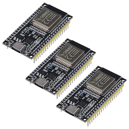 AZDelivery 3 x ESP32 NodeMCU Module WLAN WiFi Dev Kit C Development Board mit CP2102 und USB-C Anschluss | ESP 32 ESP32 wroom 32 | kompatibel mit Arduino und inklusive E-Book! von AZDelivery