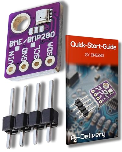 AZDelivery 3 x GY-BME280 Barometrischer Sensor für Temperatur, Luftfeuchtigkeit und Luftdruck kompatibel mit Arduino und Raspberry Pi inklusive E-Book! von AZDelivery