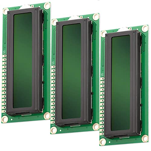 AZDelivery 3 x HD44780 1602 LCD Modul Display 2x16 Zeichen mit grünem Hintergrund und schwarzen Zeichen kompatibel mit Arduino und Raspberry Pi inklusive E-Book! von AZDelivery