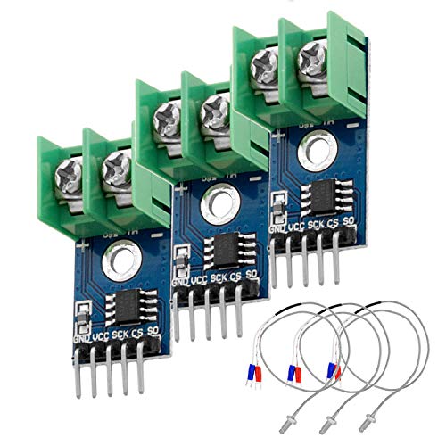AZDelivery 3 x MAX6675 Temperatur Sensor mit Sonde K-Typ und Jumper Wire kompatibel mit Arduino und Raspberry Pi inklusive E-Book! von AZDelivery