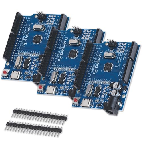 AZDelivery 3 x Mikrocontroller Board AZ-ATmega328-Board mit USB-C Anschluss inklusive E-Book! von AZDelivery