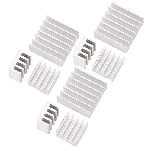 AZDelivery 3 x Passive Alu Kühlkörper 3er Set kompatibel mit Raspberry Pi A + B mit wärmeleitender Spezialklebefolie inklusive E-Book! von AZDelivery