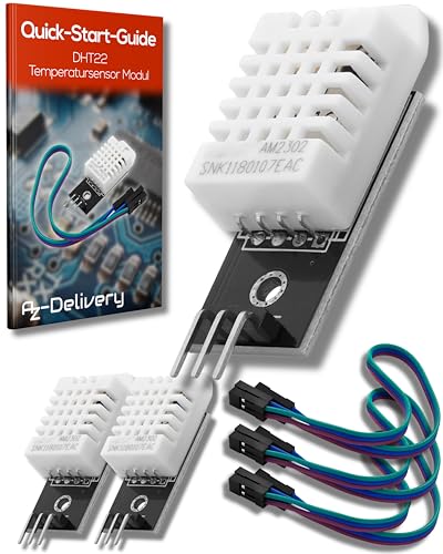 AZDelivery 3x DHT22 AM2302 Temperatursensor und Luftfeuchtigkeitssensor - Sensor mit Platine und Kabel - Set kompatibel mit Arduino und Raspberry Pi - inkl. E-Book AZDelivery 3x DHT22 AM2302 Temperatursensor und Luftfeuchtigkeitssensor - Sensor mit Platine und Kabel - Set kompatibel mit Arduino und Raspberry Pi - inkl. E-Book von AZDelivery