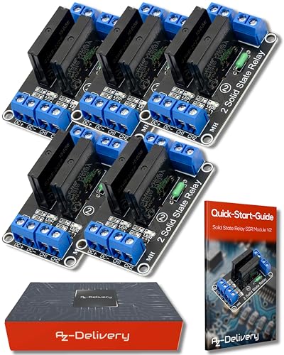 AZDelivery 5 x 2 Kanal Relais Modul 5V DC Solid State Low Level Trigger Power Switch Board Kompatibel Mit Arduino und Raspberry Pi AZDelivery 5 x 2 Kanal Relais Modul 5V DC Solid State Low Level Trigger Power Switch Board Kompatibel Mit Arduino und Raspberry Pi von AZDelivery