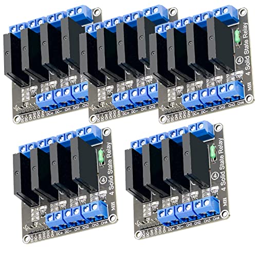 AZDelivery 5 x 4 Kanal Relais Modul 5V DC Halbleiterrelais Low Level Trigger Power Switch Relais Board kompatibel mit Arduino und Raspberry P von AZDelivery
