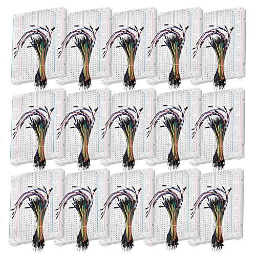 AZDelivery 5 x Breadboard Kit - 3 x 65Stk. Jumper Wire Kabel M2M und 3 x Mini Breadboard 400 Pins kompatibel mit Arduino und Raspberry Pi AZDelivery 5 x Breadboard Kit - 3 x 65Stk. Jumper Wire Kabel M2M und 3 x Mini Breadboard 400 Pins kompatibel mit Arduino und Raspberry Pi von AZDelivery