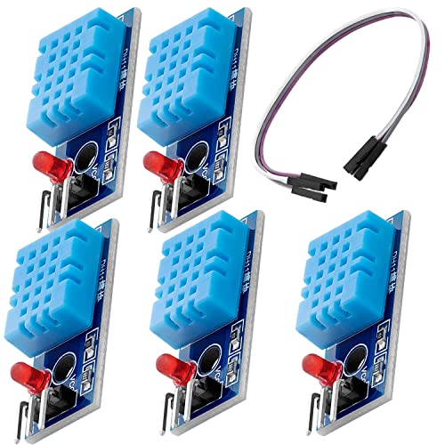 AZDelivery 5 x DHT11 Breakout Modul mit Platine und Kabel Temperatursensor und Luftfeuchtigkeitssensor kompatibel mit Arduino und Raspberry Pi inklusive e-Book! AZDelivery 5 x DHT11 Breakout Modul mit Platine und Kabel Temperatursensor und Luftfeuchtigkeitssensor kompatibel mit Arduino und Raspberry Pi inklusive e-Book! von AZDelivery