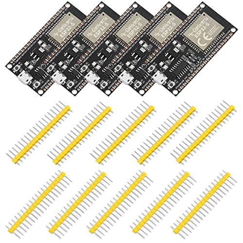 AZDelivery 5 x ESP-32S Dev Kit C unverlötet NodeMCU Module WLAN WiFi Development Board mit CH340 (Nachfolgermodell zum ESP8266) und kompatibel mit Arduino inklusive E-Book! von AZDelivery