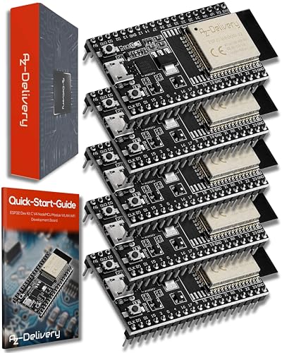 AZDelivery 5 x ESP32 Dev Kit C V4 NodeMCU WLAN WiFi Development Board kompatibel mit Arduino inklusive E-Book! (Nachfolger Modul von ESP32 Dev Kit C V2) von AZDelivery