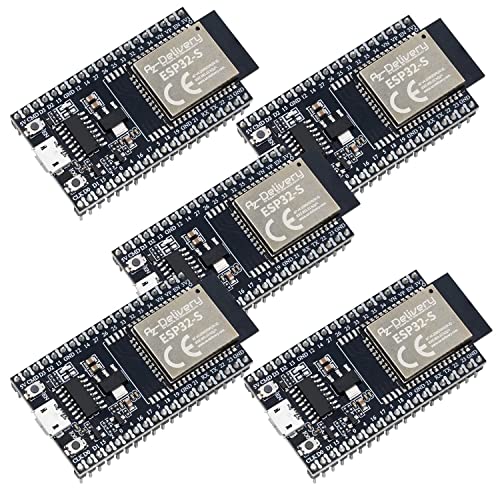AZDelivery 5 x ESP32S Dev Kit C V4 NodeMCU WLAN WiFi Development Board kompatibel mit Arduino inklusive E-Book! (Nachfolger Modul von ESP32S Dev Kit C V2) von AZDelivery