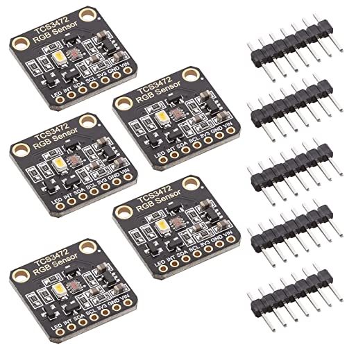 AZDelivery 5 x TCS34725 RGB Modul Low Power Blocking Infrarot Filter Farberkennung DIY-Kit Elektronische Leiterplatte Hochempfindliches Modul Kompatibel mit Arduino AZDelivery 5 x TCS34725 RGB Modul Low Power Blocking Infrarot Filter Farberkennung DIY-Kit Elektronische Leiterplatte Hochempfindliches Modul Kompatibel mit Arduino von AZDelivery