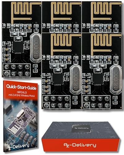 AZDelivery 5 x Wireless Module kompatibel mit NRF24L01 mit 2,4 GHz kompatibel mit Arduino, ESP8266, Raspberry Pi und E-Book inklusive! AZDelivery 5 x Wireless Module kompatibel mit NRF24L01 mit 2,4 GHz kompatibel mit Arduino, ESP8266, Raspberry Pi und E-Book inklusive! von AZDelivery
